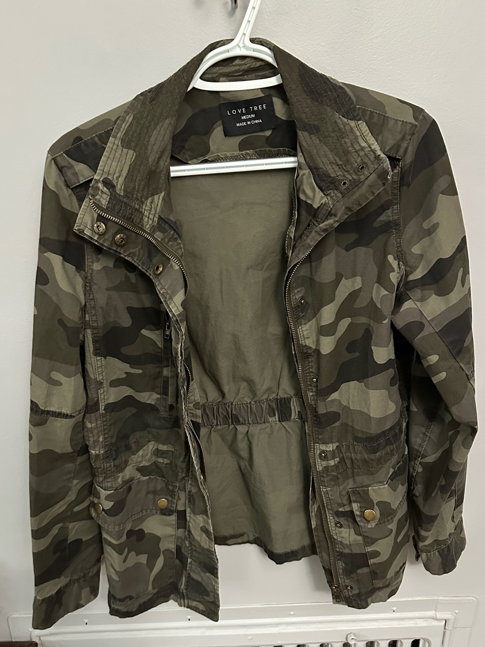 Love Tree Women’s Camouflage Field Jacket - Olive